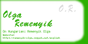 olga remenyik business card